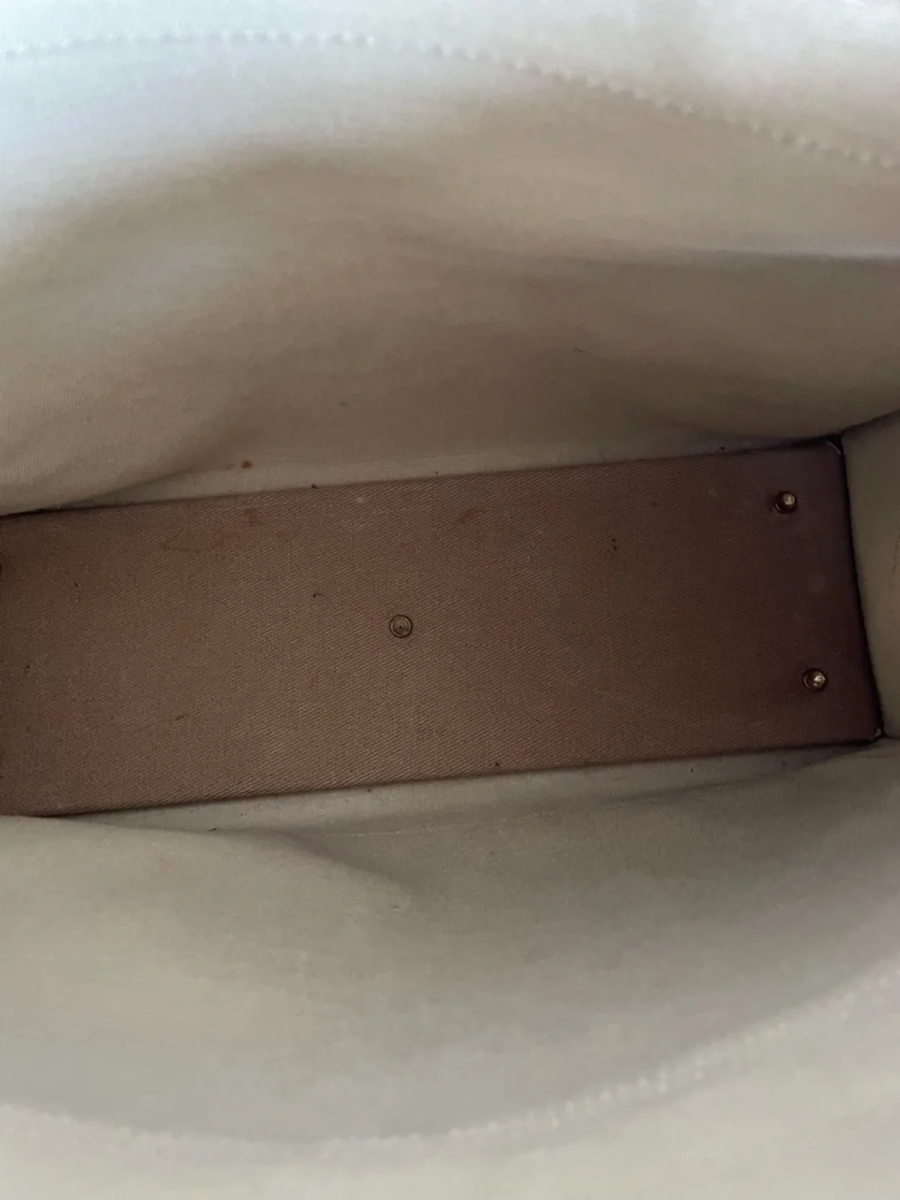 Brahmin x Sperry canvas vintage messenger laptop bag beige brown leather trim